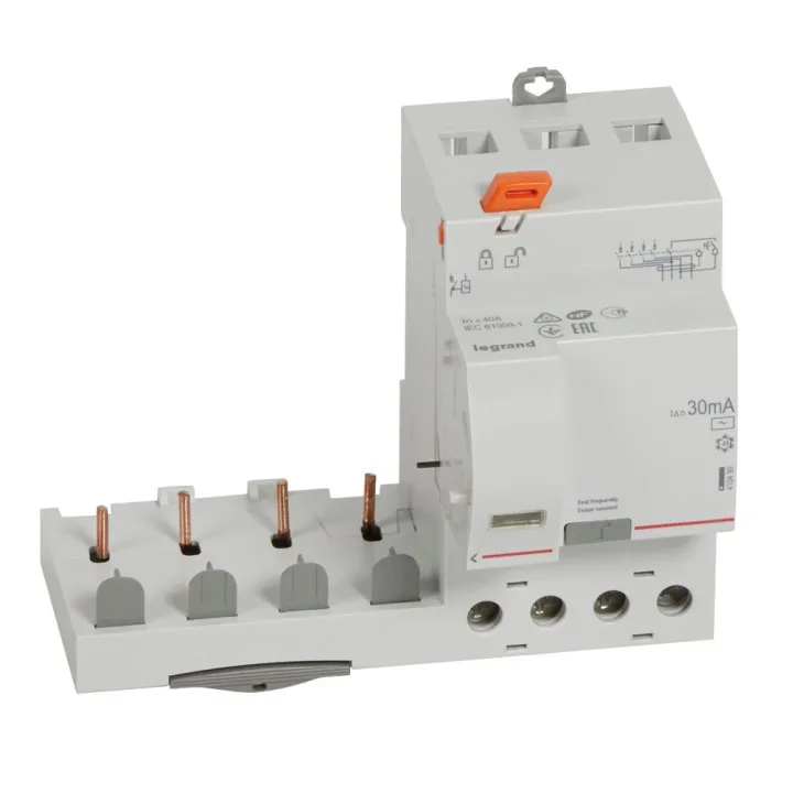 Bloc Diff Adaptable À Vis Dx³ Pour Disj 1 Module/Pôle 4P 40A Typeac 30Ma