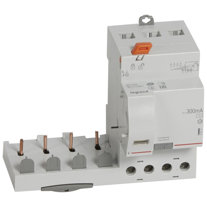 Bloc Diff Adaptable Vis Dx³ Pour Disjoncteur 1 Module/Pôle - 4P 400V~ 40A Typeac 300Ma