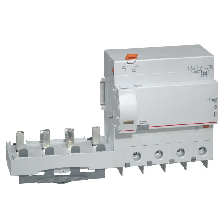 Bloc Diff Adaptable À Vis Dx³ Pour Disj 1,5 Module/Pôle 4P 125A Typeac 30Ma