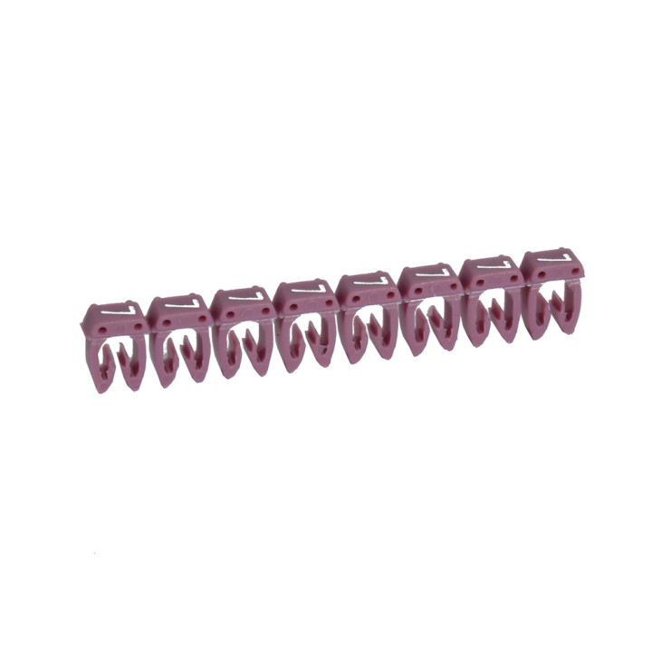 Repère Cab 3 Pour Filerie 0,5Mm² À 1,5Mm² Et Blocs De Jonction Chiffre 7 Violet