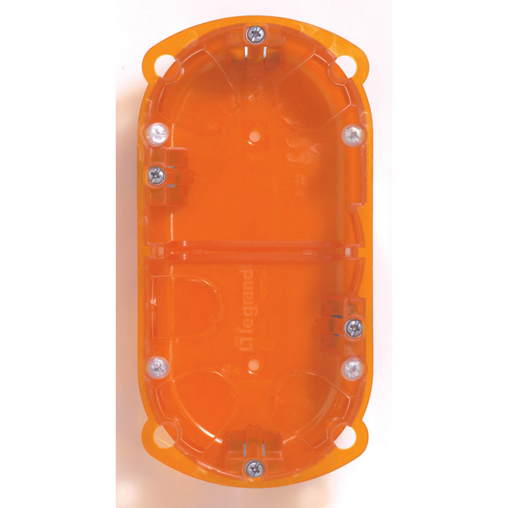 Boîte multimatériaux Batibox - 2 postes - 4/5 mod - vert/horiz - prof. 50