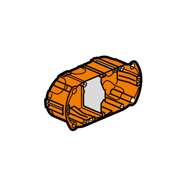 Boîte multimatériaux Batibox - 2 postes - 4/5 mod - vert/horiz - prof. 50