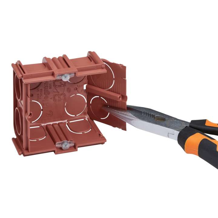 Boîte Monoposte Batibox Maçonnerie Carrée 1 Poste Associable - Profondeur 40Mm