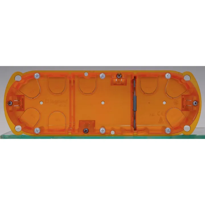 Boîte Multimatériaux Batibox - 3 Postes - 6/8 Mod - Vert/Horiz - Prof. 50