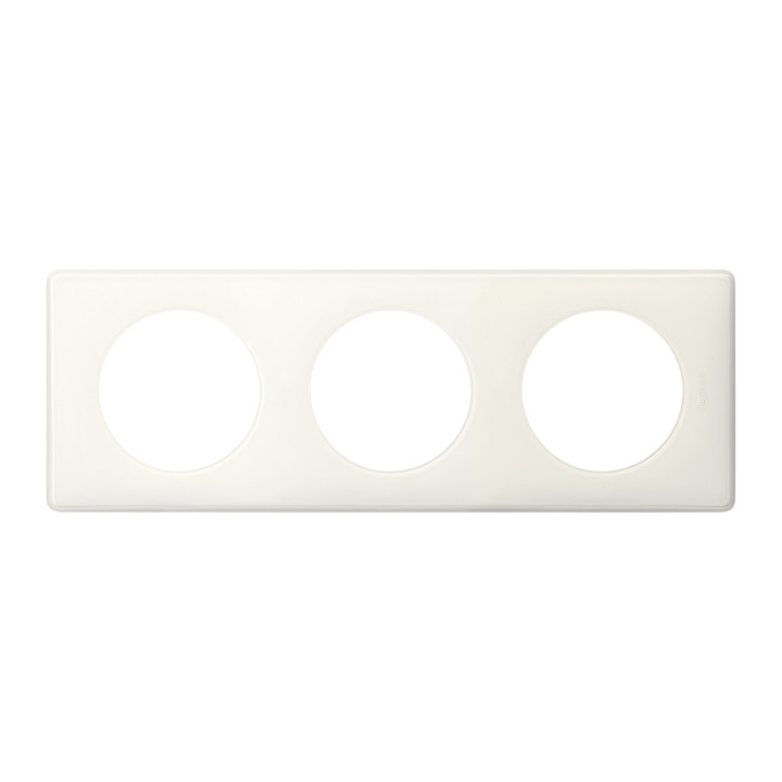 Plaque Céliane Laqué 3 Postes - Finition Blanc