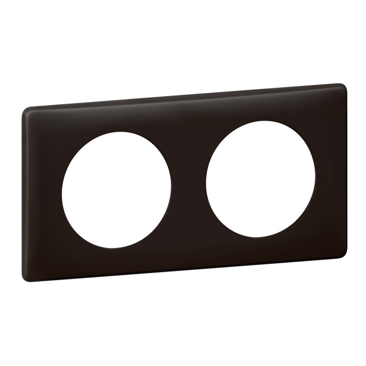 Plaque Céliane Poudré 2 Postes - Finition Basalte