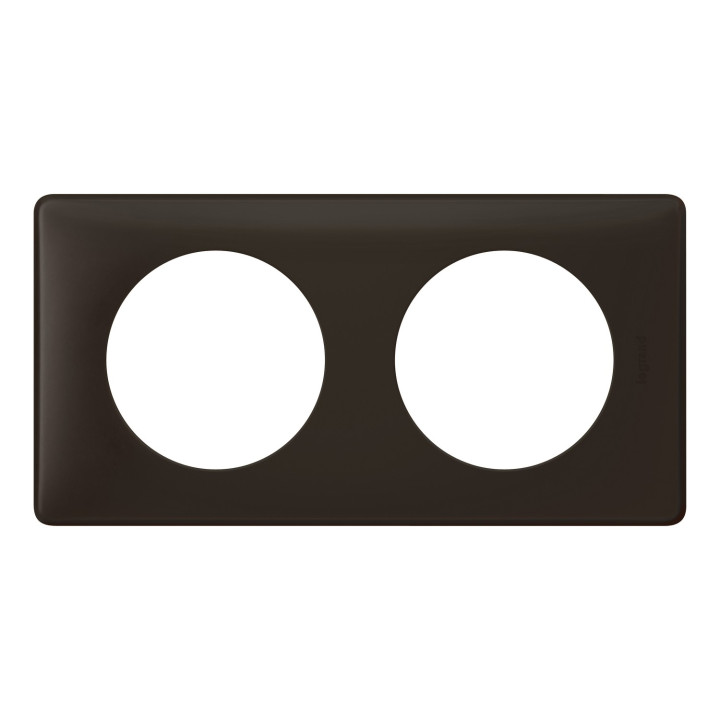 Plaque Céliane Poudré 2 Postes - Finition Basalte