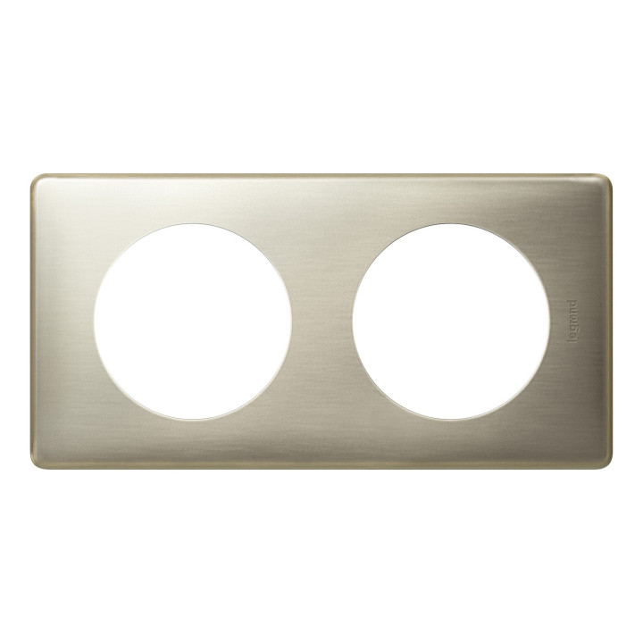 Plaque Céliane Métal 2 Postes - Finition Titane