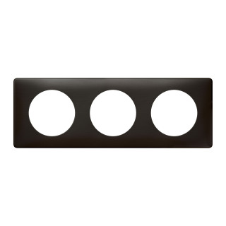 Plaque Céliane Métal 3 postes - finition Carbone