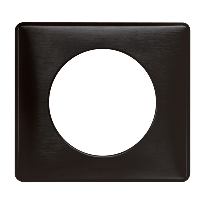 Plaque Céliane Métal 1 Poste - Finition Carbone