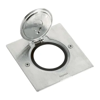Platine De Sol Carrée À Équiper De Mécanisme Mosaic 1 Poste - Inox Brossé