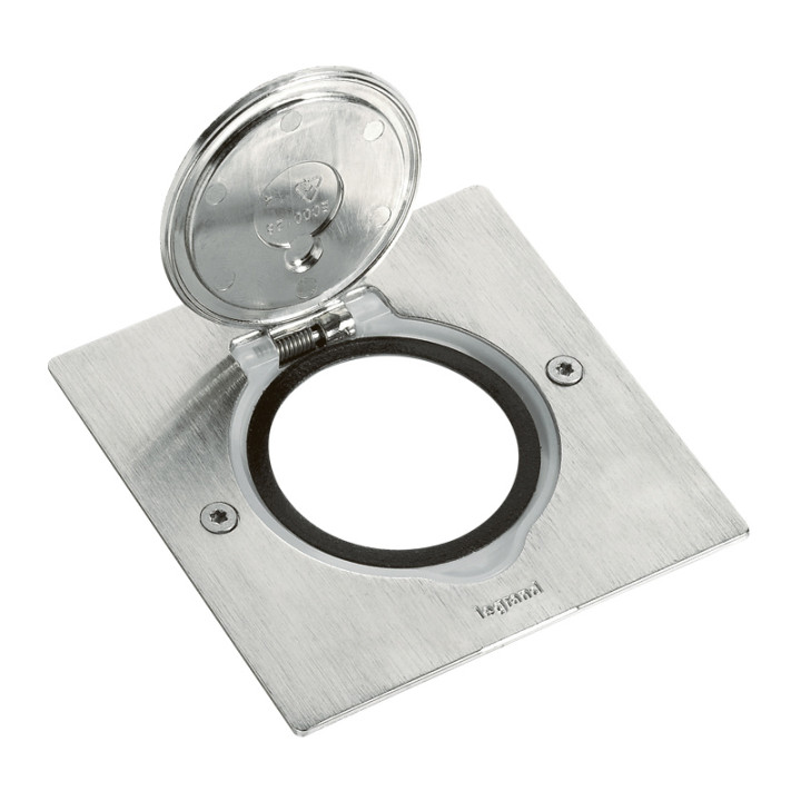 Platine De Sol Carrée À Équiper De Mécanisme Mosaic 1 Poste - Inox Brossé