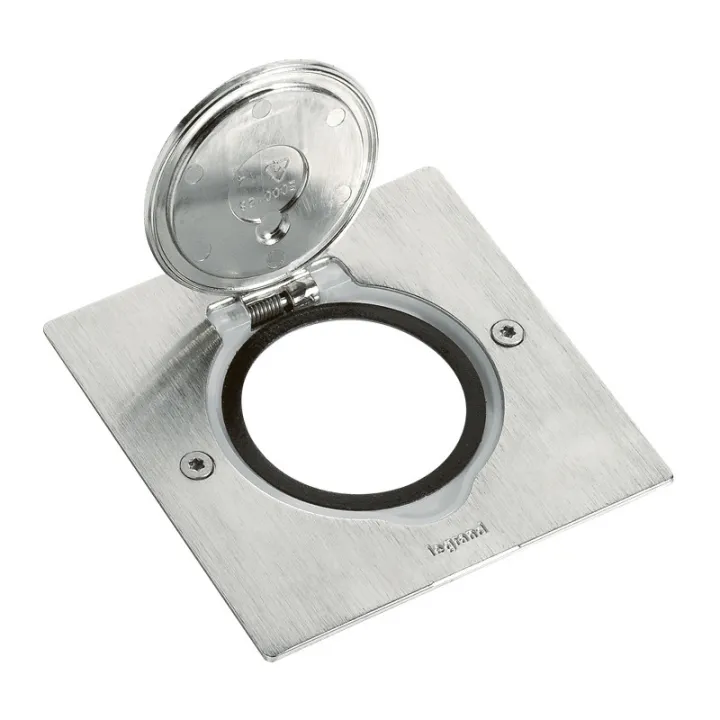 Platine De Sol Carrée À Équiper De Mécanisme Mosaic 1 Poste - Inox Brossé