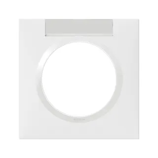 Plaque Carrée Dooxie 1 Poste Finition Blanc Avec Porte-Étiquette