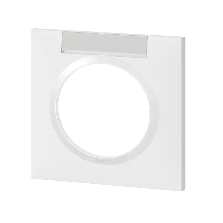 Plaque Carrée Dooxie 1 Poste Finition Blanc Avec Porte-Étiquette