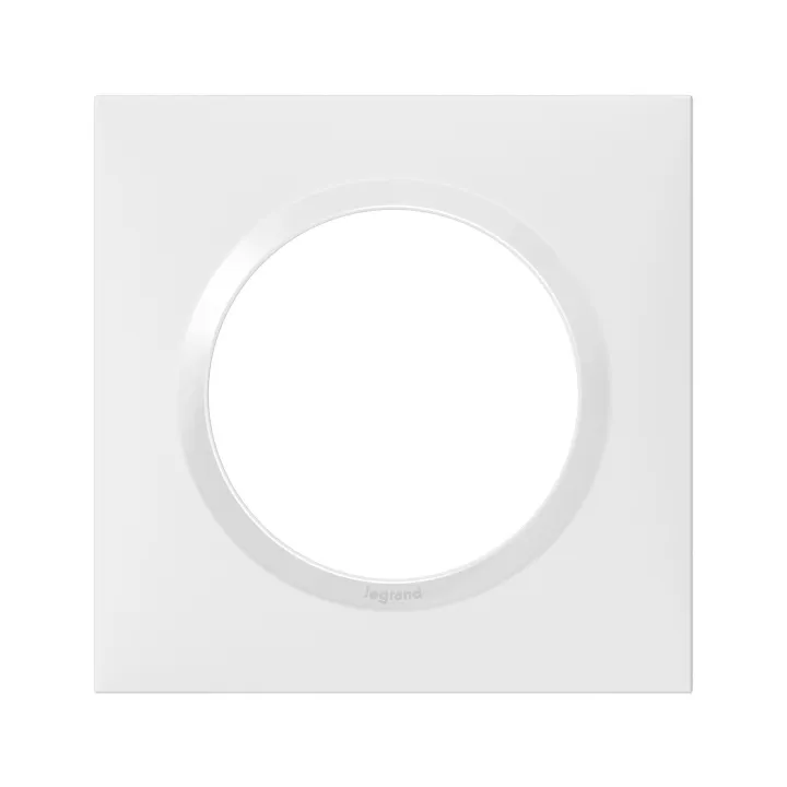 Plaque Carrée Dooxie 1 Poste Finition Blanc
