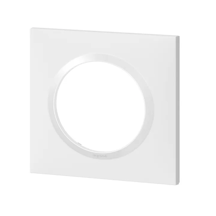 Plaque Carrée Dooxie 1 Poste Finition Blanc