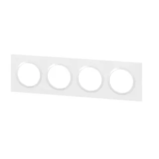 Plaque Carrée Dooxie 4 Postes Finition Blanc