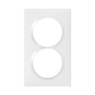 Plaque Carrée Spéciale Dooxie 2 Postes Avec Entraxe 57Mm Finition Blanc