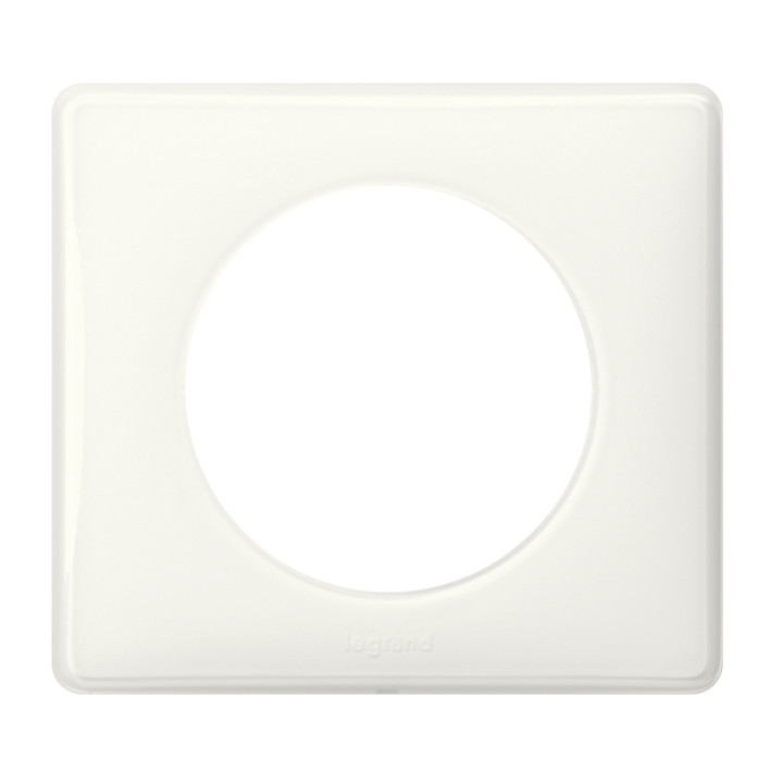 Plaque Céliane Laqué 1 Poste - Finition Blanc