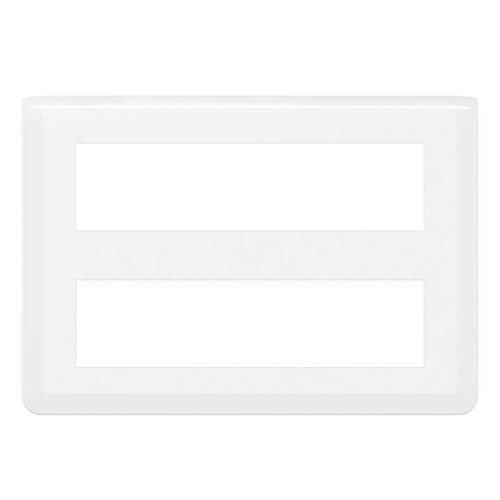 Plaque de finition Mosaic pour 2x8 modules blanc