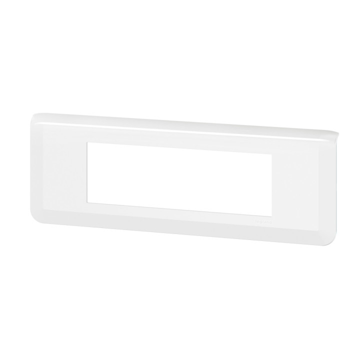 Plaque De Finition Horizontale Mosaic Pour 6 Modules Blanc
