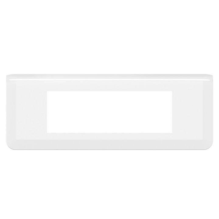Plaque De Finition Horizontale Mosaic Pour 6 Modules Blanc
