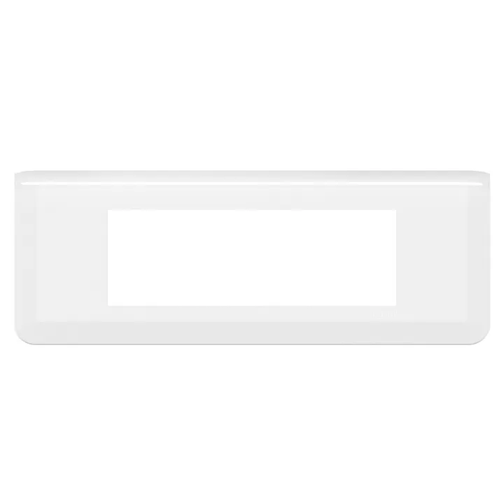 Plaque De Finition Horizontale Mosaic Pour 6 Modules Blanc