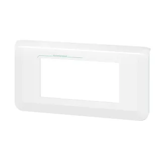 Plaque De Finition Horizontale Mosaic Pour 4 Modules Blanc Antimicrobien