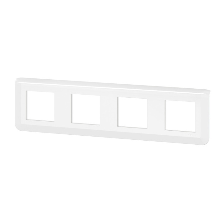 Plaque de finition horizontale Mosaic pour 4x2 modules blanc