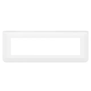 Plaque De Finition Horizontale Mosaic Pour 8 Modules Blanc