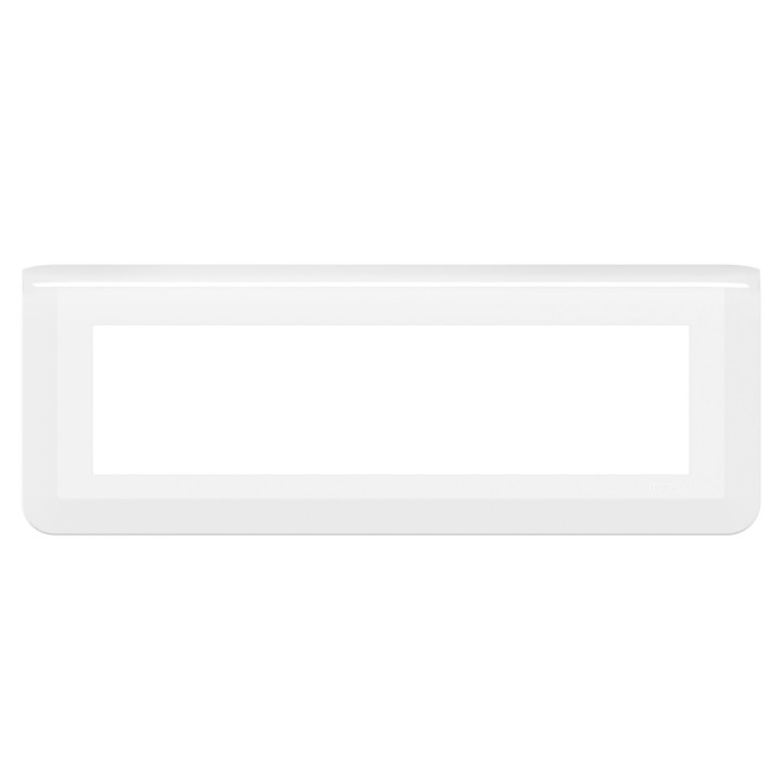 Plaque De Finition Horizontale Mosaic Pour 8 Modules Blanc
