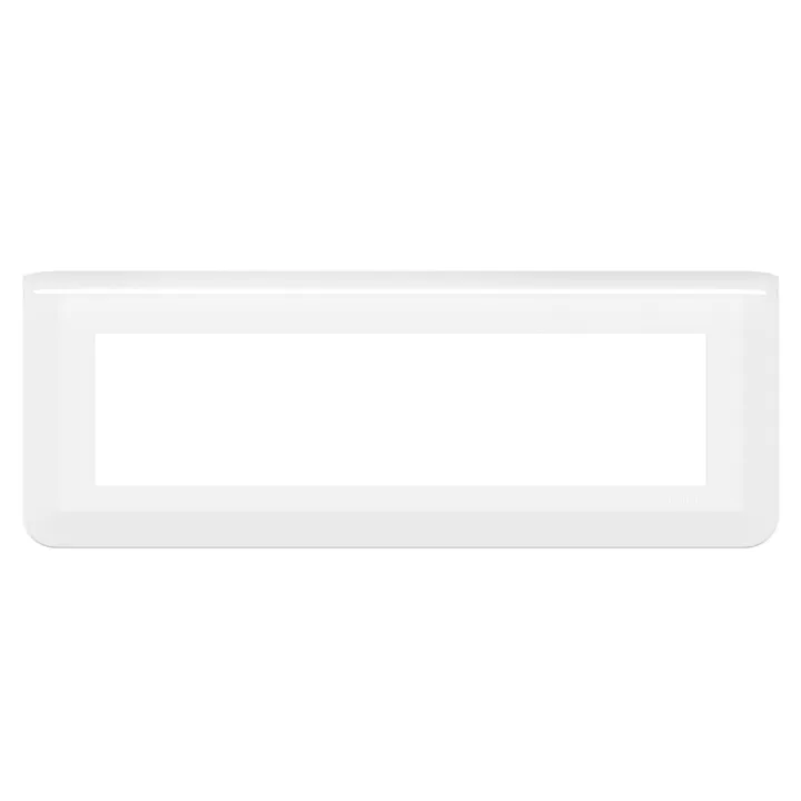 Plaque De Finition Horizontale Mosaic Pour 8 Modules Blanc