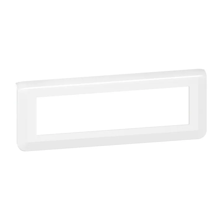 Plaque De Finition Horizontale Mosaic Pour 8 Modules Blanc