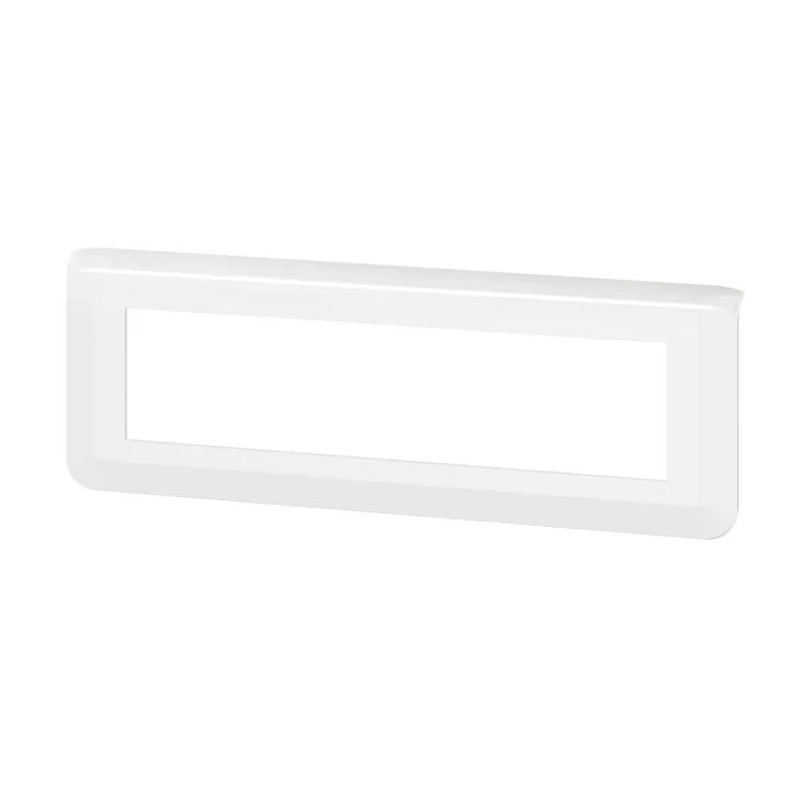 Plaque De Finition Horizontale Mosaic Pour 8 Modules Blanc