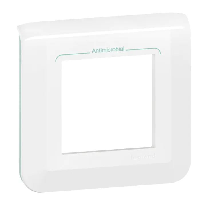 Plaque De Finition Mosaic Pour 2 Modules Blanc Antimicrobien