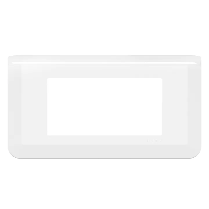 Plaque De Finition Horizontale Mosaic Pour 4 Modules Blanc
