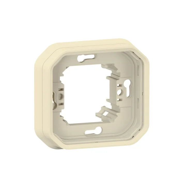 Support Plaque Encastré 1 Poste Plexo Sable
