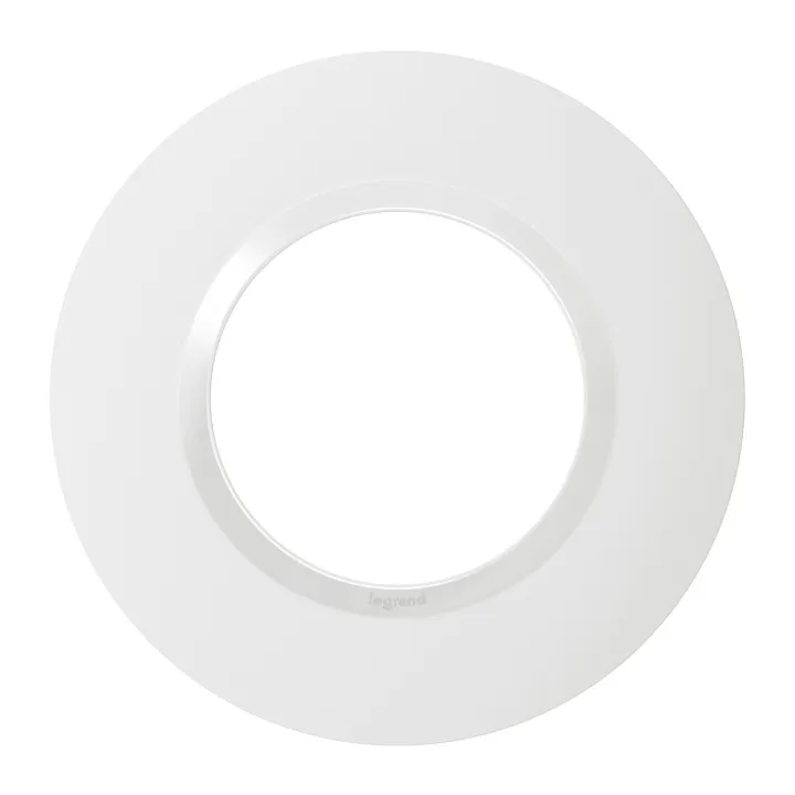 Plaque Ronde Dooxie 1 Poste Finition Blanc