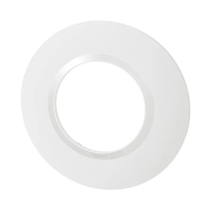 Plaque Ronde Dooxie 1 Poste Finition Blanc