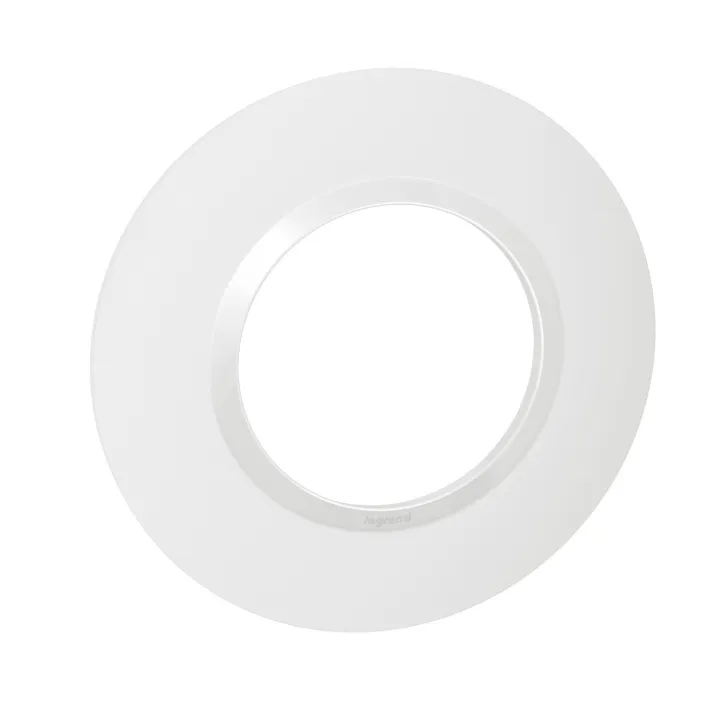 Plaque Ronde Dooxie 1 Poste Finition Blanc