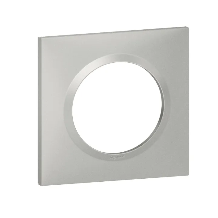 Plaque Carrée Dooxie 1 Poste Finition Effet Aluminium