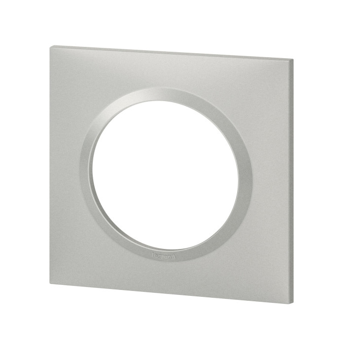 Plaque Carrée Dooxie 1 Poste Finition Effet Aluminium