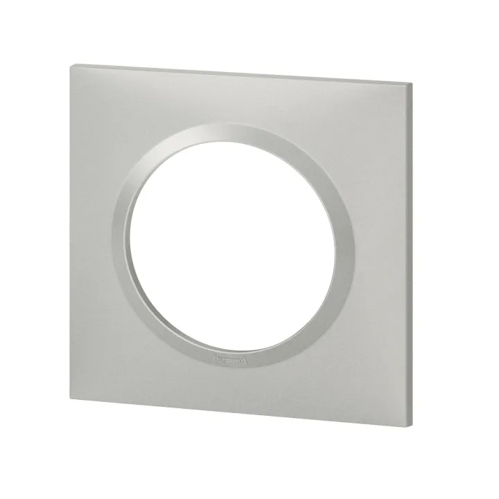Plaque Carrée Dooxie 1 Poste Finition Effet Aluminium