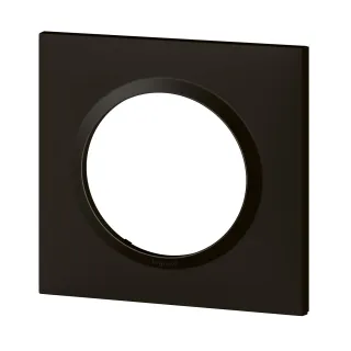 Plaque Carrée Dooxie 1 Poste Finition Noir Velours