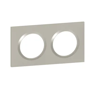 Plaque Carrée Dooxie 2 Postes Finition Plume