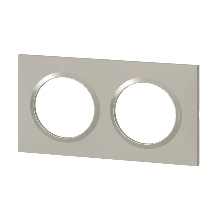 Plaque Carrée Dooxie 2 Postes Finition Plume