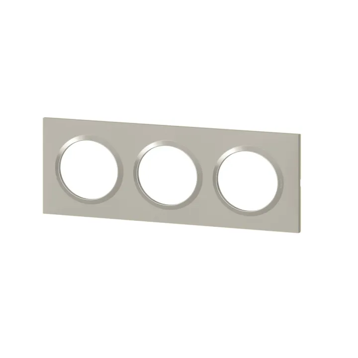 Plaque Carrée Dooxie 3 Postes Finition Plume