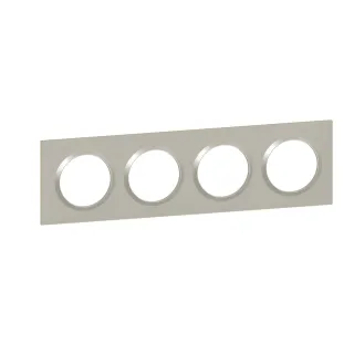 Plaque Carrée Dooxie 4 Postes Finition Plume