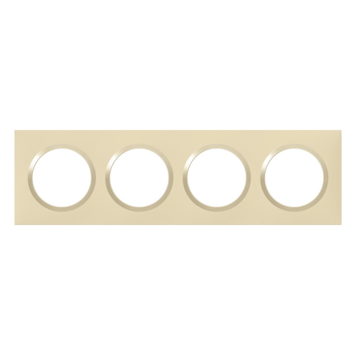 Plaque carrée dooxie 4 postes finition dune